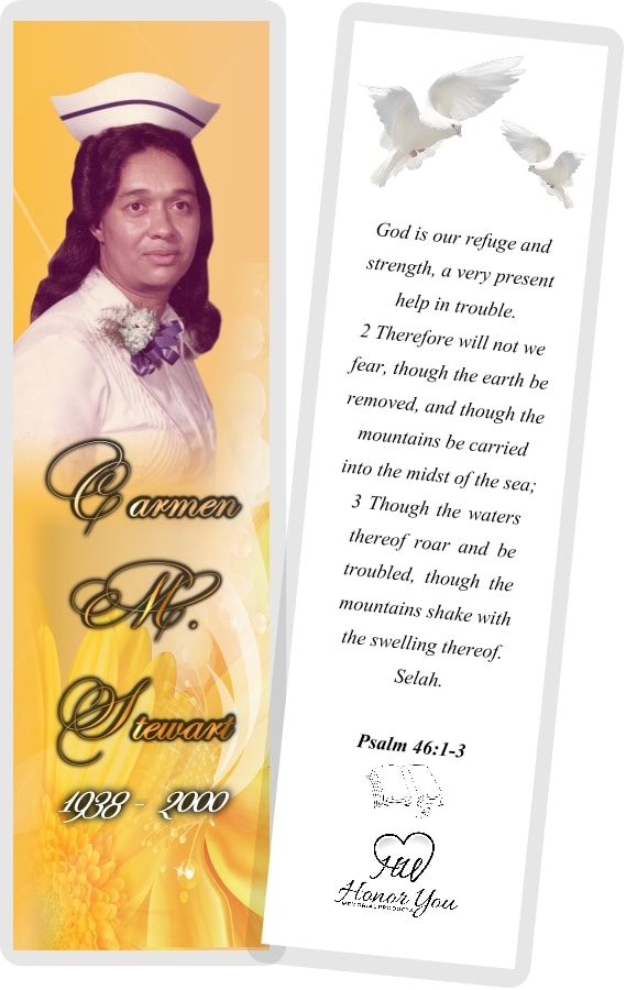 funeral prayer cards bookmarks funeral bookmark