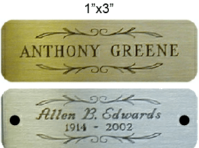 Urn Nameplate