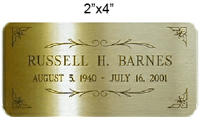 urn nameplate