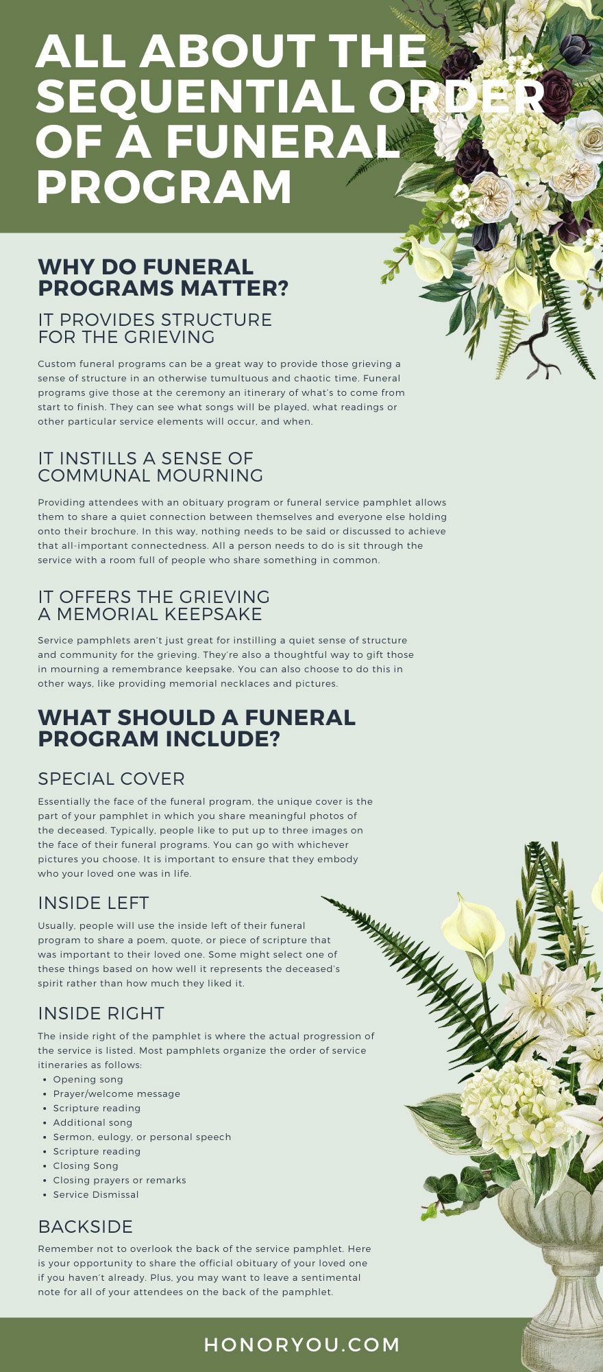 All About the Sequential Order of a Funeral Program