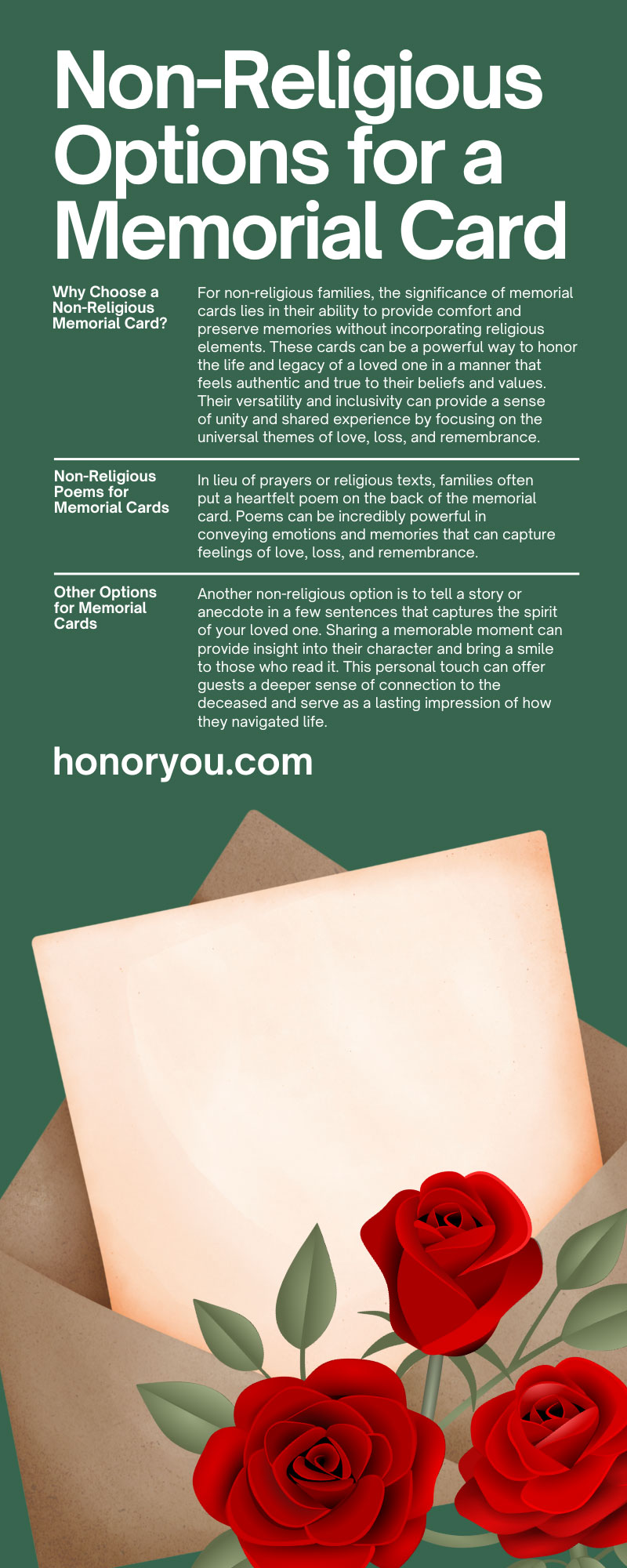 7 Non-Religious Options for a Memorial Card