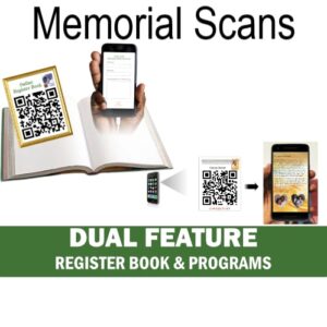 Single Use - Combo Memorial Scan and Register Book