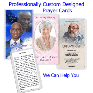 WE HELP DESIGN - Customized Prayer Card