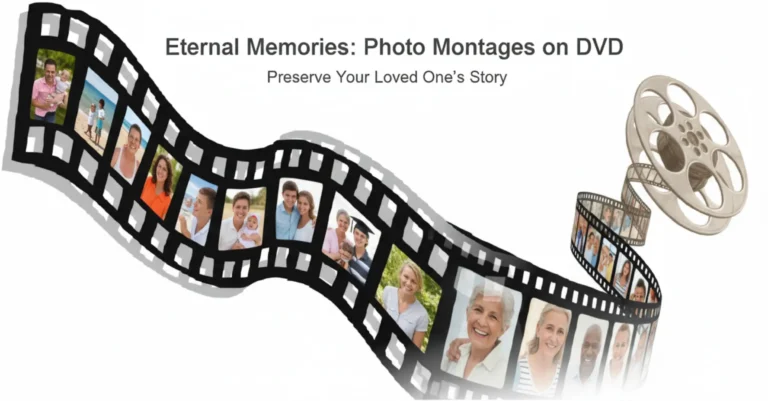 A photo reel of memorial photos to preserve your loved one's story